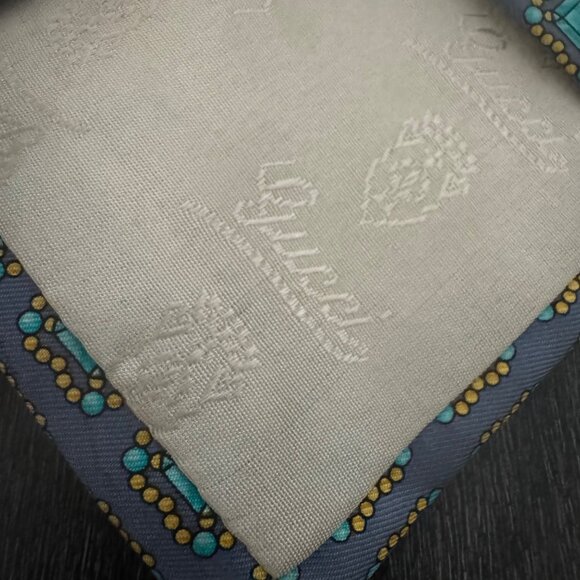 Gucci 100% Silk Necktie Luxury Multicolor Geometric Diamond Pattern Made In Ital - Picture 4 of 8